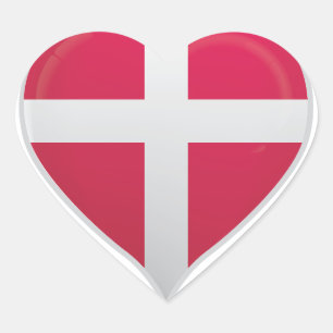 Denmark love flag pride heart sticker