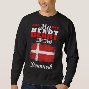 Denmark Love My Heart Belongs To Denmark Sweatshirt