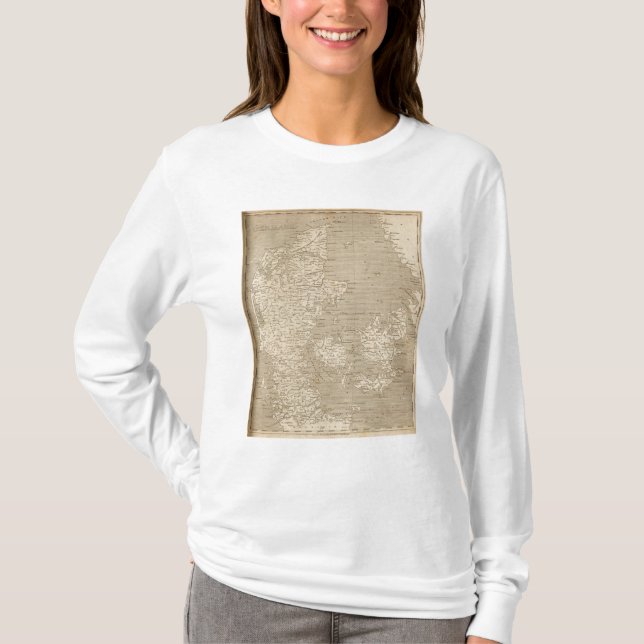 Denmark Map by Arrowsmith T-Shirt (Front)