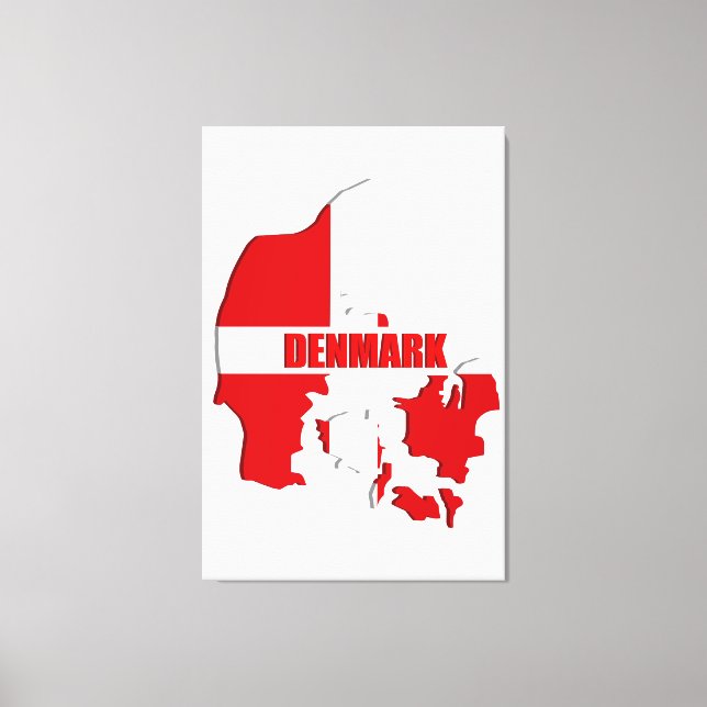 Denmark map canvas print (Front)