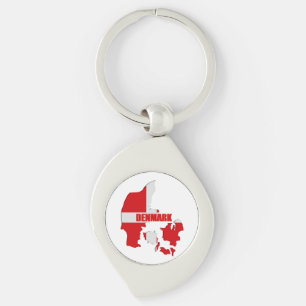 Denmark map key ring
