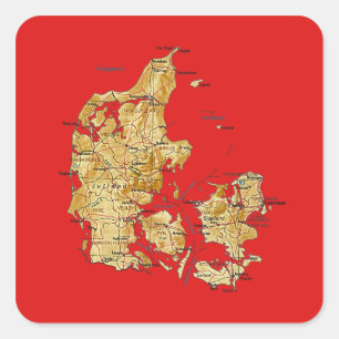 Denmark Map Sticker
