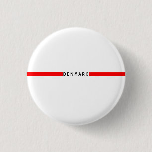 Denmark minimalistic flag 3 cm round badge