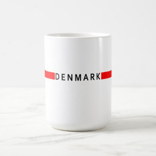 Denmark minimalistic flag coffee mug