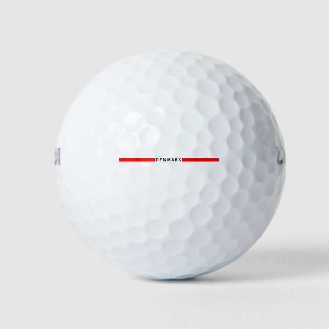 Denmark minimalistic flag golf balls (Front)