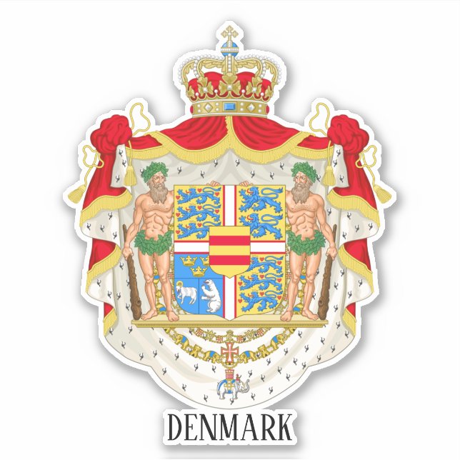 Denmark National Coat Of Arms Patriotic (Front)