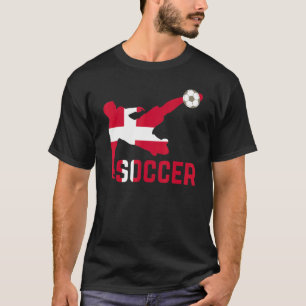 Denmark National Soccer  Soccer Denmark Flag Footb T-Shirt