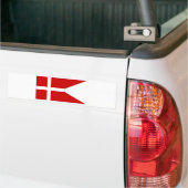 Denmark Naval Ensign Bumper Sticker (On Truck)