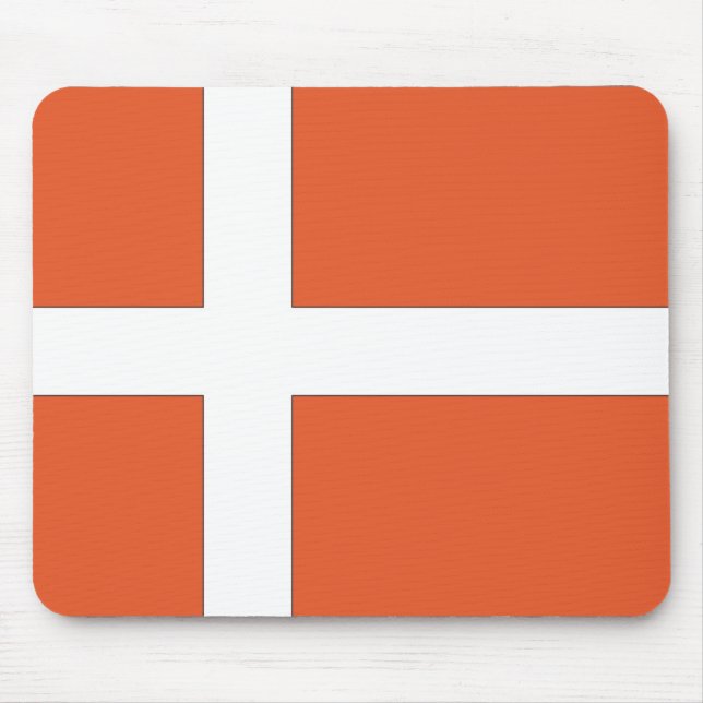 Denmark or Danish Flag Mouse Mat (Front)