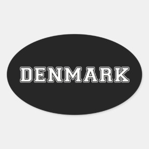 Denmark Oval Sticker