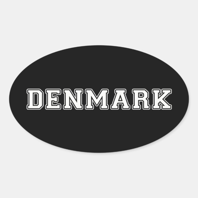 Denmark Oval Sticker (Front)