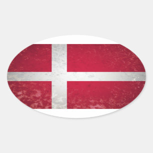 Denmark Oval Sticker