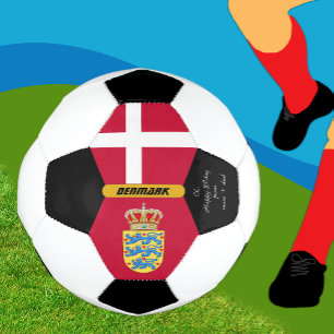Denmark Personalised, Flag, Photo Soccer Ball