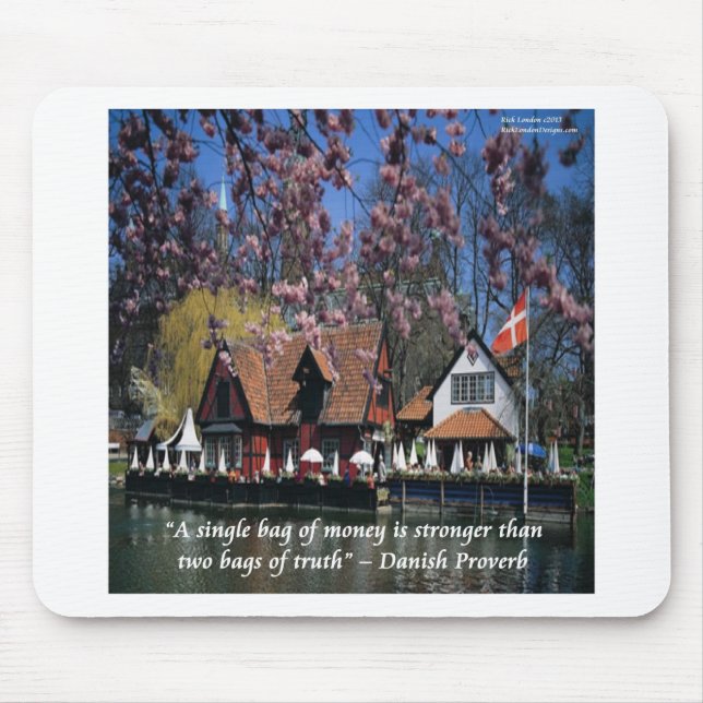 Denmark Photo & Famous Proverb Mouse Mat (Front)