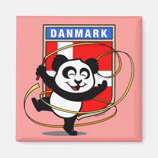 Denmark Rhythmic Gymnastics Panda Magnet