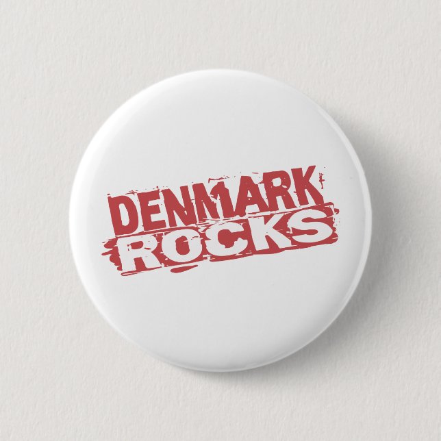 Denmark Rocks 6 Cm Round Badge (Front)
