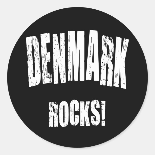 Denmark Rocks! Classic Round Sticker (Front)