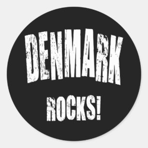Denmark Rocks! Classic Round Sticker