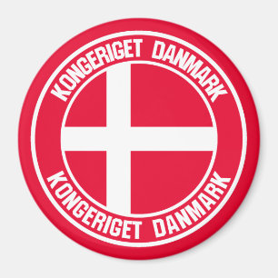 Denmark Round Emblem Magnet