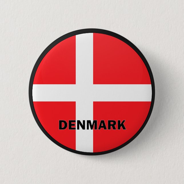 Denmark Roundel quality Flag 6 Cm Round Badge (Front)