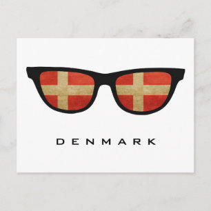 Denmark Shades custom text & colour postcard
