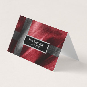 Denmark silk flag business card