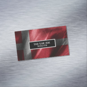 Denmark silk flag 	Magnetic business card