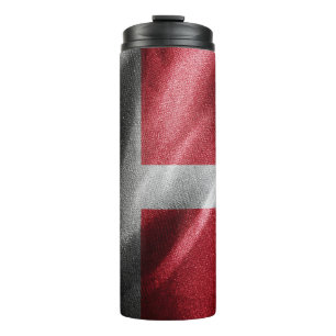 Denmark silk flag thermal tumbler