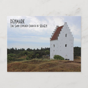 Denmark, Skagen Sand Covered Church Postcard! Postcard