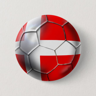 Denmark Soccer 6 Cm Round Badge