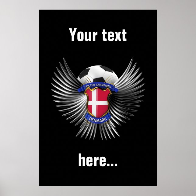 Denmark Soccer Champions Poster (Front)