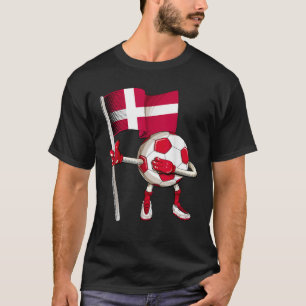 Denmark Soccer Jersey Danish Flag Football Dab Fun T-Shirt