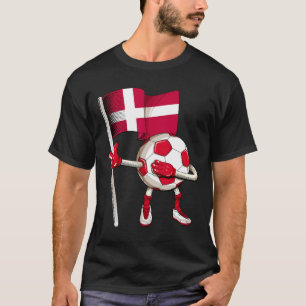 Denmark Soccer Jersey Danish Flag Footll Dab Funny T-Shirt