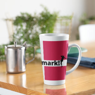 Denmark soccer latte mug
