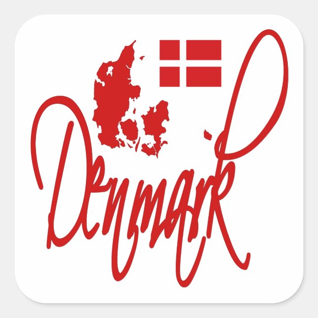 Denmark Square Sticker (Front)