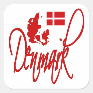 Denmark Square Sticker