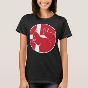 Denmark Squirrel Danish National Animal Flag T-Shirt