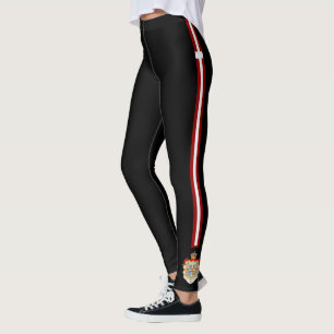 Denmark stripes flag leggings