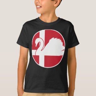 Denmark Swan Danish National Animal Flag T-Shirt