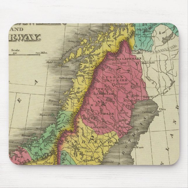 Denmark, Sweden, And Norway Mouse Mat (Front)