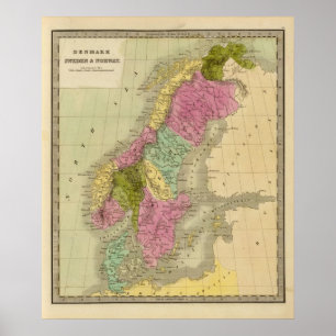 Denmark, Sweden and Norway Poster
