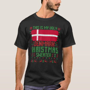 Denmark Ugly Christmas Sweater Denmark Flag for Da