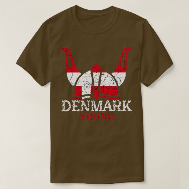 Denmark Viking Helmet T-Shirt (Design Front)