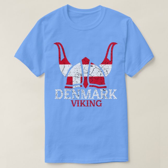 Denmark Viking Helmet T-Shirt (Design Front)