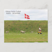 Denmark, Viking Land Fyrkat Postcard!