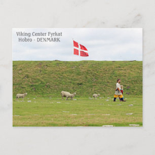 Denmark, Viking Land Fyrkat Postcard! Postcard