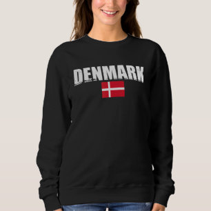 Denmark Vintage Danish Flag Danmark Sweatshirt