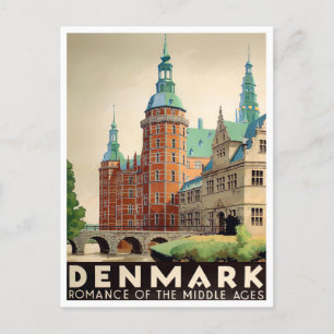 Denmark vintage travel Postcard