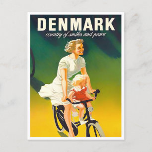 Denmark vintage travel Postcard