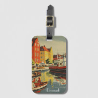 Denmark Vintage Travel Poster customisable